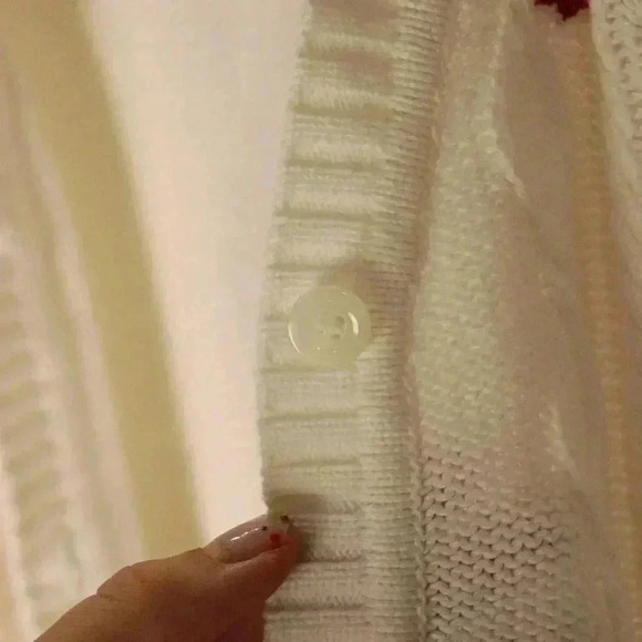 Liz Claiborne Lizsport m 100% Cotton knitted floral cardigans cottage sweater - Picture 6 of 16